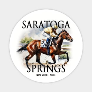 Saratoga Springs Horse Racing Magnet